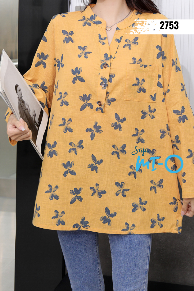 Shirt With Flowery Underside