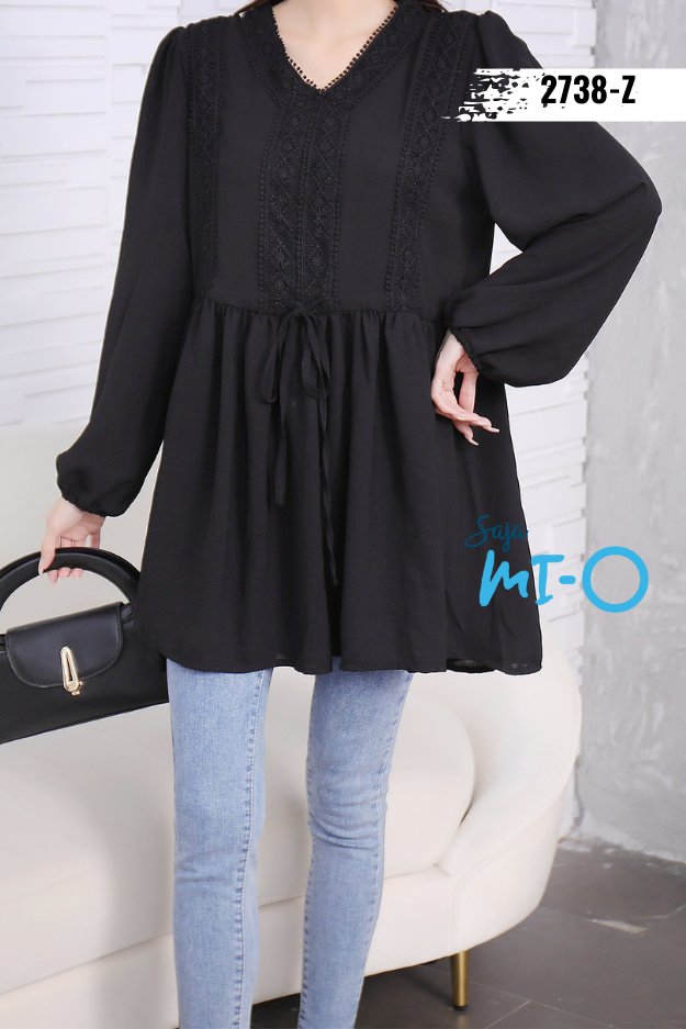Embroidered Draw String Top