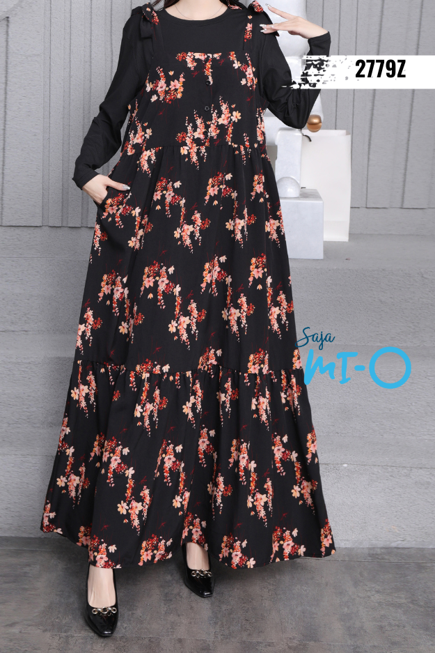 Plain/ Floral Camisole Long Dress