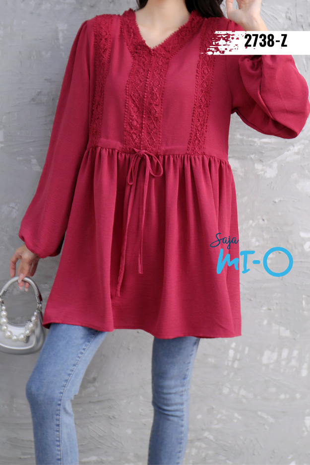 Embroidered Draw String Top