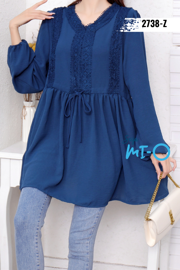 Embroidered Draw String Top