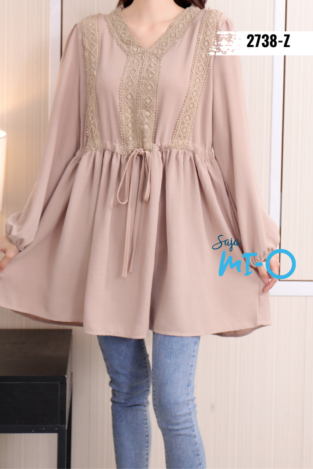 Embroidered Draw String Top