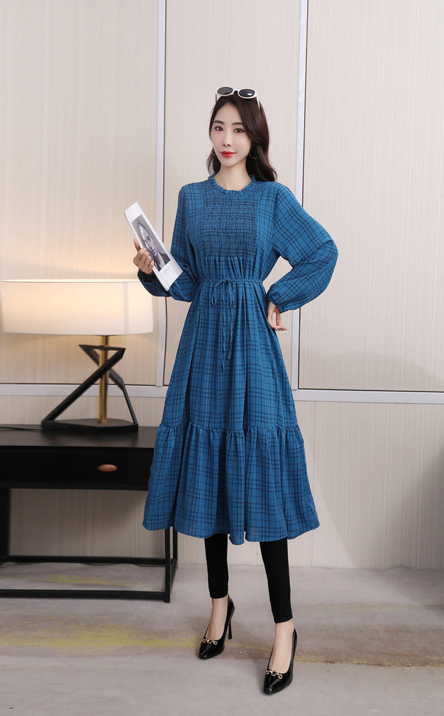 French Pleated Midi Dress