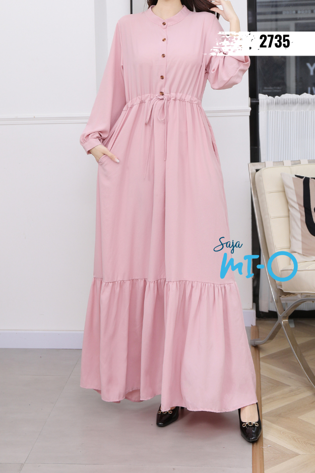 Umbrella Long Sleeve Dresses Plain and Floral Patterns