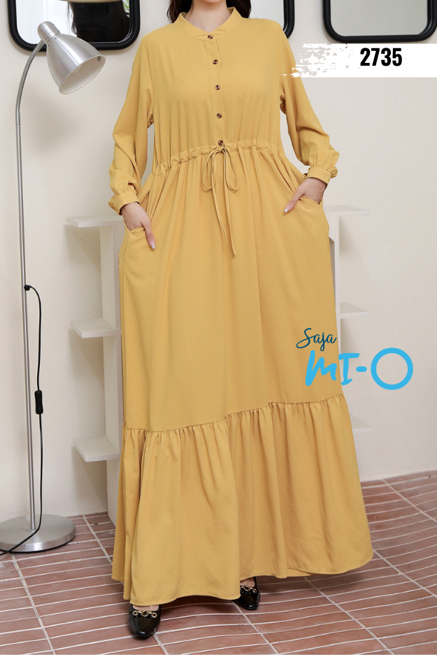 Umbrella Long Sleeve Dresses Plain and Floral Patterns