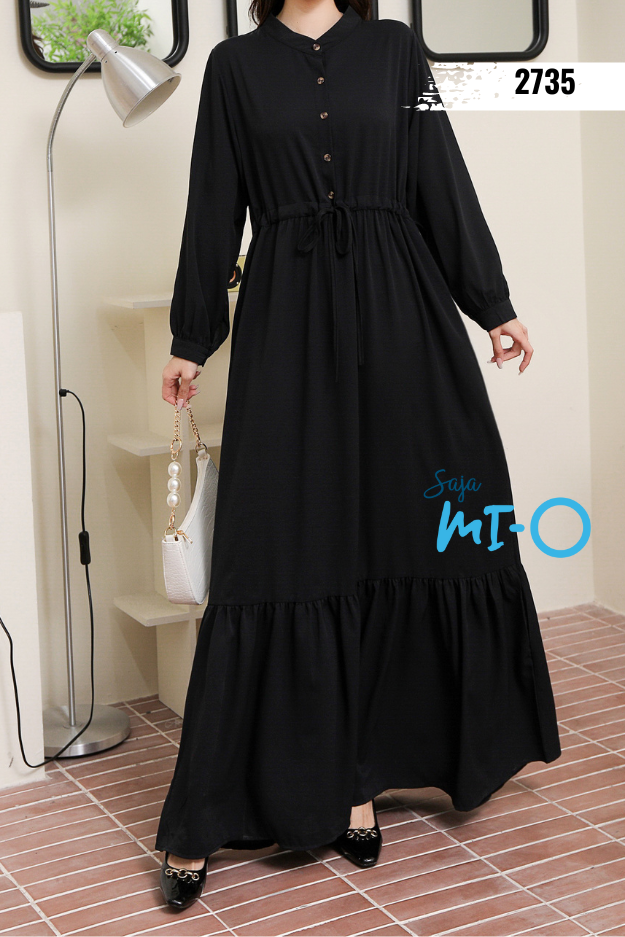 Umbrella Long Sleeve Dresses Plain and Floral Patterns