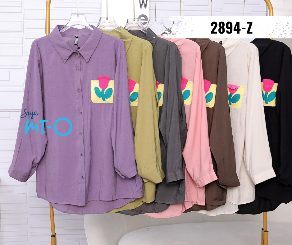Pink Floral Single Pocket Shirt
