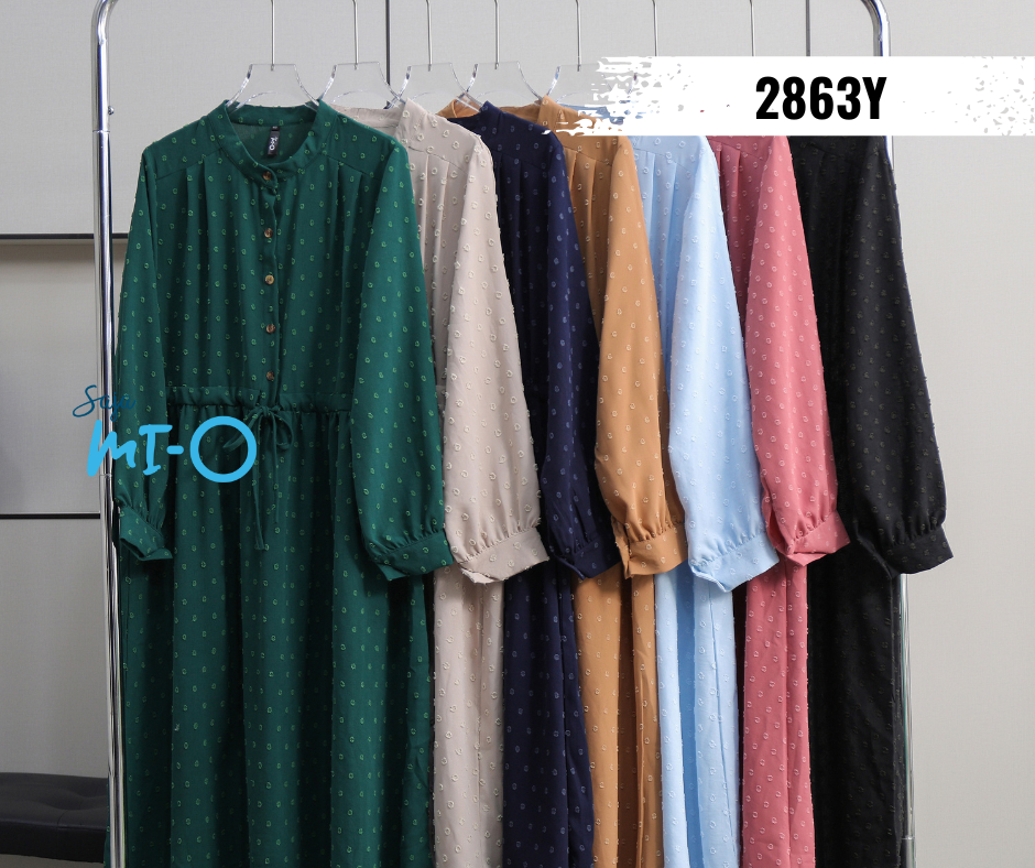 Simple Drawstring Mid-Length Dress