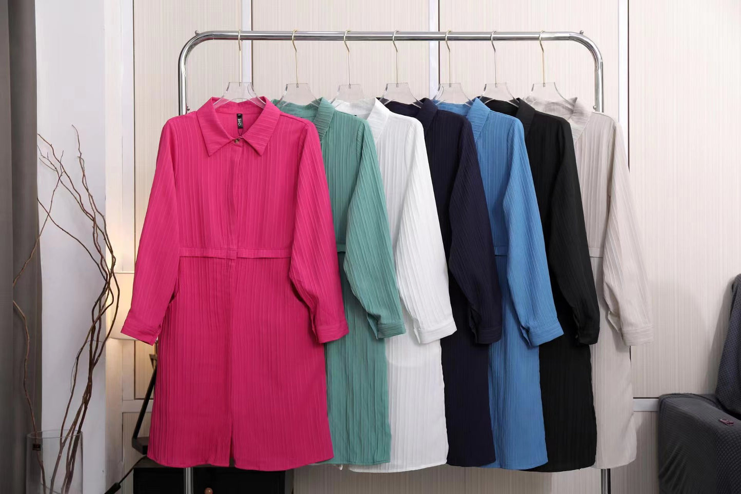 Button Down Long Top