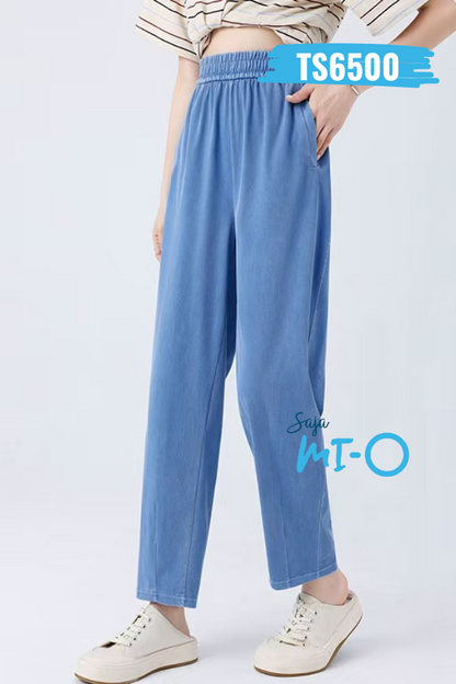 Casual Elastic Waist Pants  - TS6500