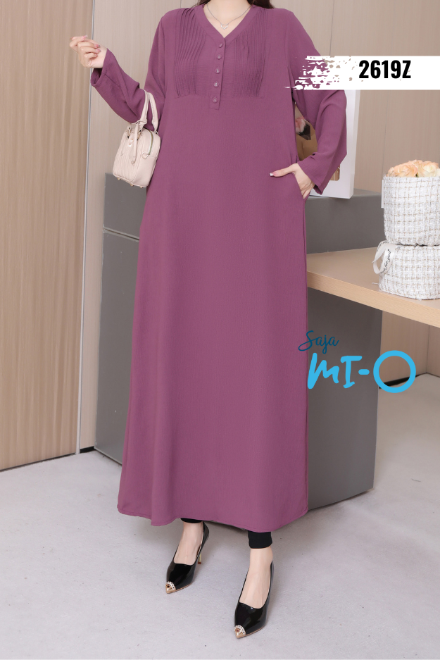 Muslim V-Neck Midi Dress