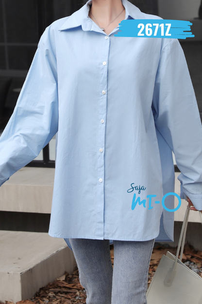 Trendy Casual Long Sleeve Shirt -2671Z