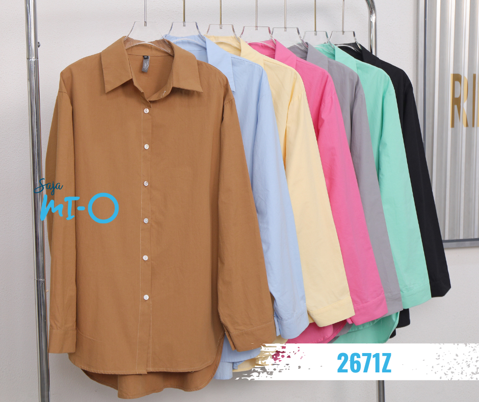 Trendy Casual Long Sleeve Shirt -2671Z